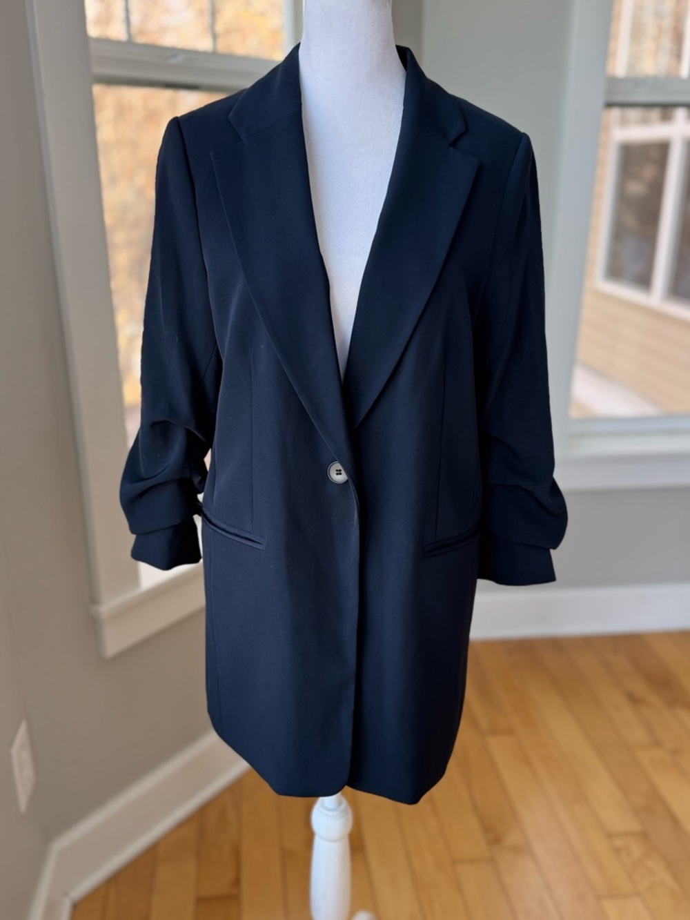 H&M Navy Blue Blazer Suit Jacket Size Small - Picture 11 of 11